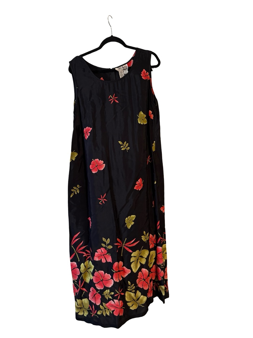 Two-Piece Floral Dress Set with Pink Top - Picture 4 of 5